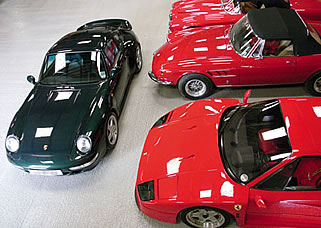 cars in the storage facility